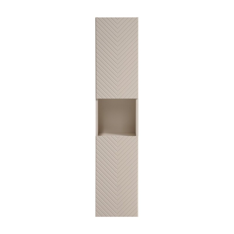 Dulap inalt Viva Cashmere, MDF, PAL melaminat, cashmir mat, 2 usi, H.140 cm, VIVA CASHMERE 80-03-2D