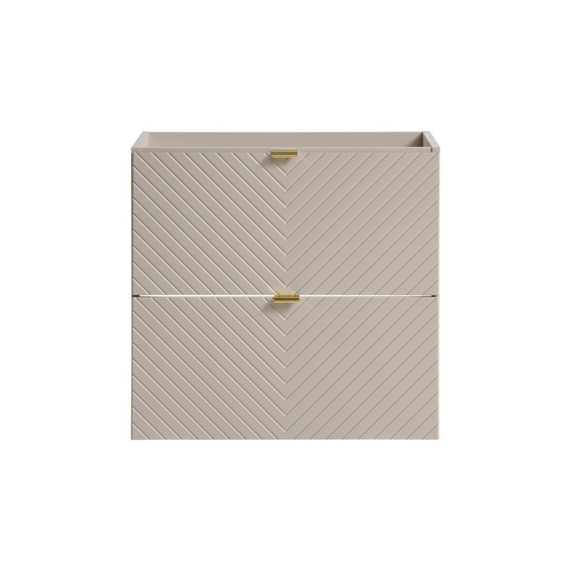 Dulap lavoar Viva Cashmere, MDF, PAL melaminat, cashmir mat, 2 sertare, L.60 cm, VIVA CASHMERE 82-60-2S