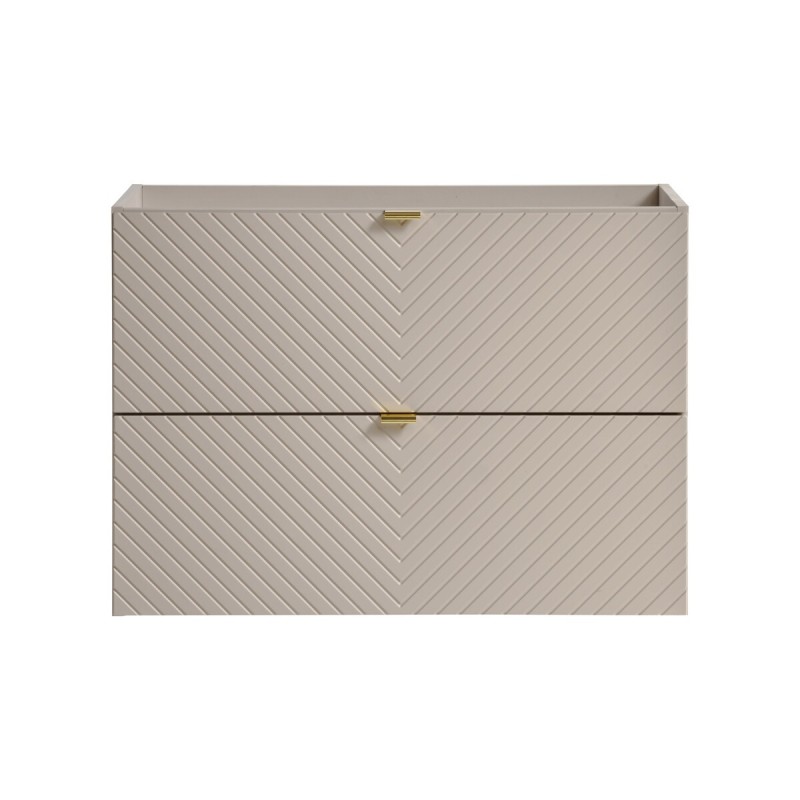 Dulap lavoar Viva Cashmere, MDF, PAL melaminat, cashmir mat, 2 sertare, L.80 cm, VIVA CASHMERE 82-80-2S