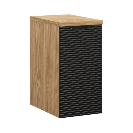 Set mobilier de baie Ocean Black, MDF, PAL melaminat, negru mat/stejar uleiat, blat stejar uleiat, L.30 cm, SET-OCBL B 30CM
