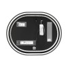 Oglinda Apollo, metal, sticla, LED, 30W, alb cald 3000K, 90X70 cm, LUSTRO APOLLO BLACK 2 900X700