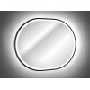 Oglinda Apollo, metal, sticla, LED, 30W, alb cald 3000K, 90X70 cm, LUSTRO APOLLO BLACK 2 900X700