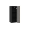 Semicoloana Talia Casella, MDF, PAL melaminat, negru mat/stejar casella, 1 usa, H.80 cm, TALIA CASELLA 81-30-1D