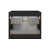 Dulap lavoar Talia Casella, MDF, PAL melaminat, negru mat/stejar casella, 2 sertare, L.60 cm, TALIA CASELLA 82-60-46-2S