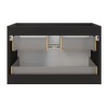 Dulap lavoar Talia Casella, MDF, PAL melaminat, negru mat/stejar casella, 2 sertare, L.80 cm, TALIA CASELLA 82-80-46-2S