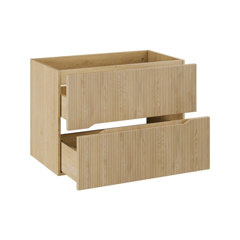 Dulap lavoar Nordic Cremona, MDF, PAL melaminat, stejar cremona, 2 sertare, L.80 cm, NORDIC CREMONA 82-80-46-2S