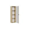 Dulap inalt Ovalia Cremona, MDF, PAL melaminat, stejar cremona, 1 usa, H.140 cm, OVALIA CREMONA 80-40-1D