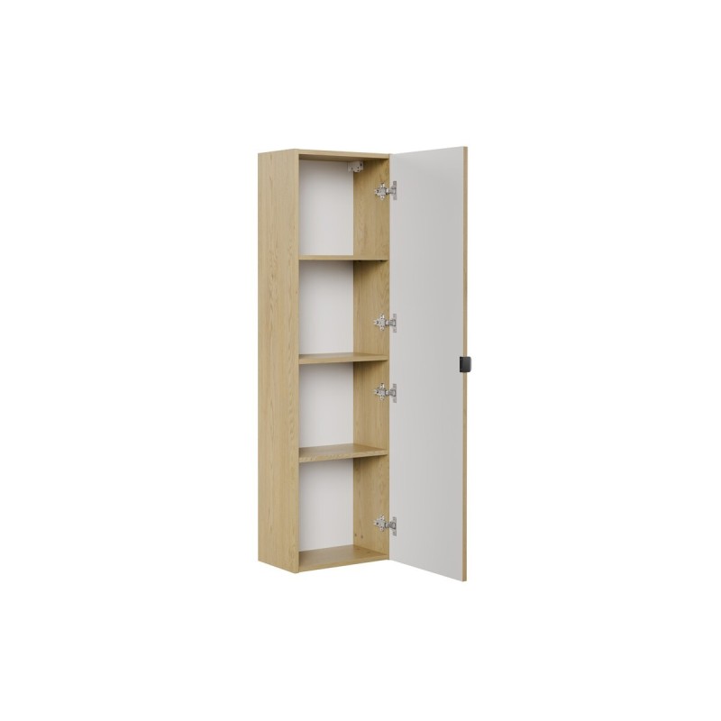Dulap inalt Ovalia Cremona, MDF, PAL melaminat, stejar cremona, 1 usa, H.140 cm, OVALIA CREMONA 80-40-1D