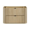 Dulap lavoar Ovalia Cremona, MDF, PAL melaminat, stejar cremona, 2 sertare, L.80 cm, OVALIA CREMONA 82-80-46-2S