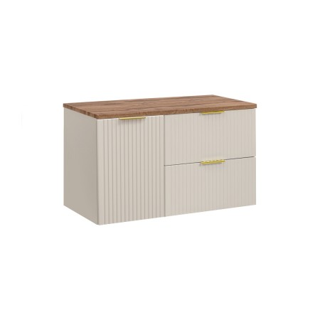 Set mobilier Comad Adel, MDF, PAL melaminat, cashmere mat, blat stejar wotan, L.100 cm, SET-ADC B WOTAN