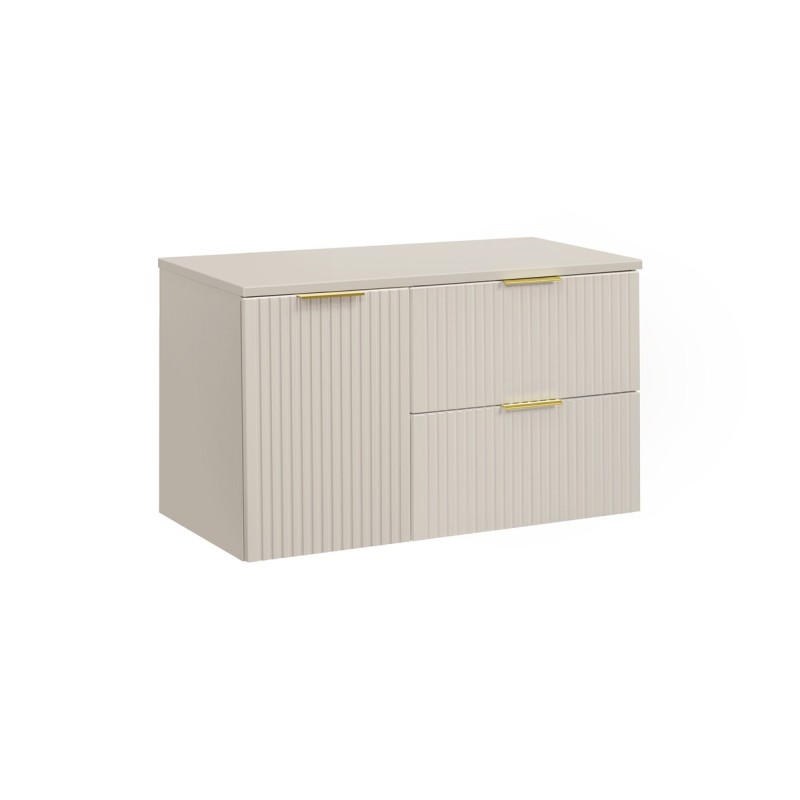 Set mobilier Comad Adel, MDF, PAL melaminat, blat cashmere mat, L.100 cm, SET-ADC B CASHMERE