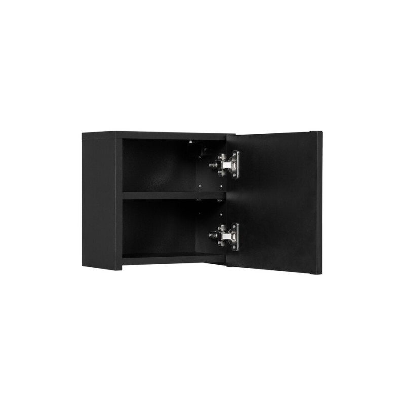 Dulap suspendat Nova Black Qubik, MDF, PAL melaminat, negru mat, 30X30 cm, NOVA BLACK D 83-30-1DQ(W83-03D)