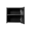 Dulap suspendat Nova Black Qubik, MDF, PAL melaminat, negru mat, 30X30 cm, NOVA BLACK D 83-30-1DQ(W83-03D)