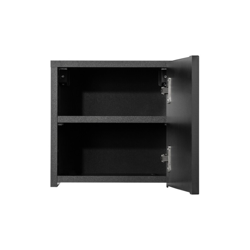Dulap suspendat Nova Black Qubik, MDF, PAL melaminat, negru mat, 30X30 cm, NOVA BLACK D 83-30-1DQ(W83-03D)
