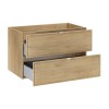 Dulap lavoar Terra Cremona, MDF, PAL melaminat, stejar cremona, 2 sertare, L.80 cm, TERRA CREMONA 82-80-46-2S