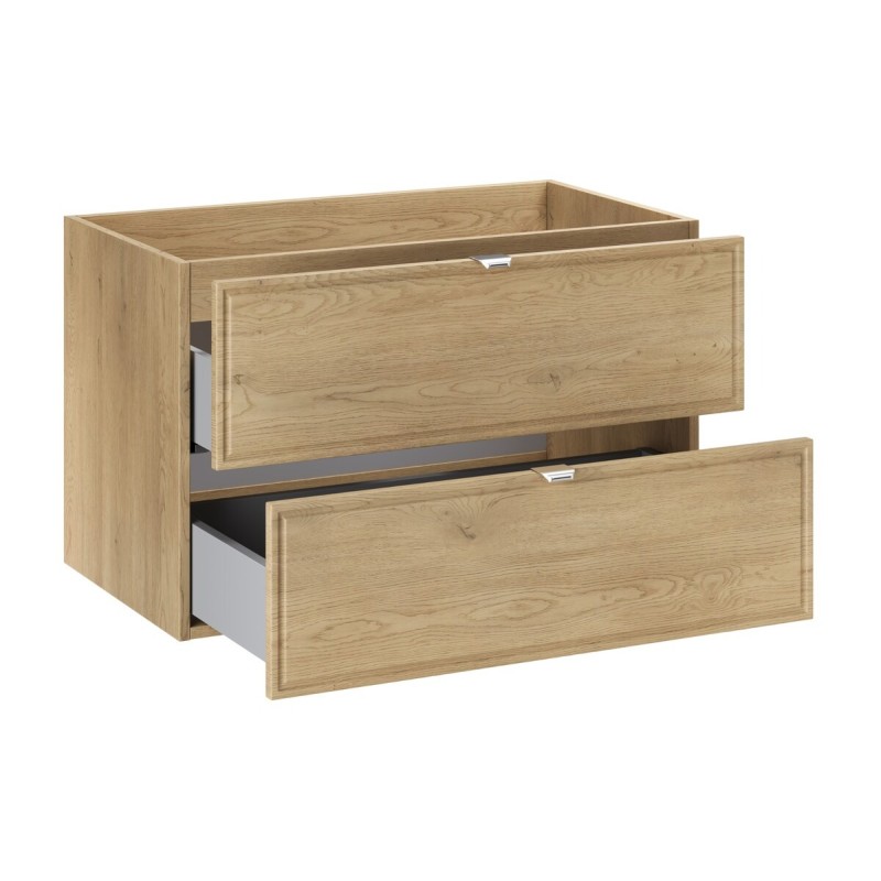 Dulap lavoar Terra Cremona, MDF, PAL melaminat, stejar cremona, 2 sertare, L.80 cm, TERRA CREMONA 82-80-46-2S