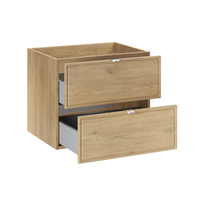 Dulap lavoar Terra Cremona, MDF, PAL melaminat, stejar cremona, 2 sertare, L.60 cm, TERRA CREMONA 82-60-46-2S