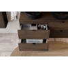 Set mobilier de baie Terra Villa, MDF, PAL melaminat, maro nuc, blat maro nuc, L.80 cm, SET-TEV B VILLA 80CM
