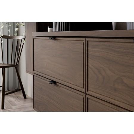 Dulap lavoar Terra Villa, MDF, PAL melaminat, maro nuc, 2 sertare, L.80 cm, TERRA VILLA 82-80-46-2S