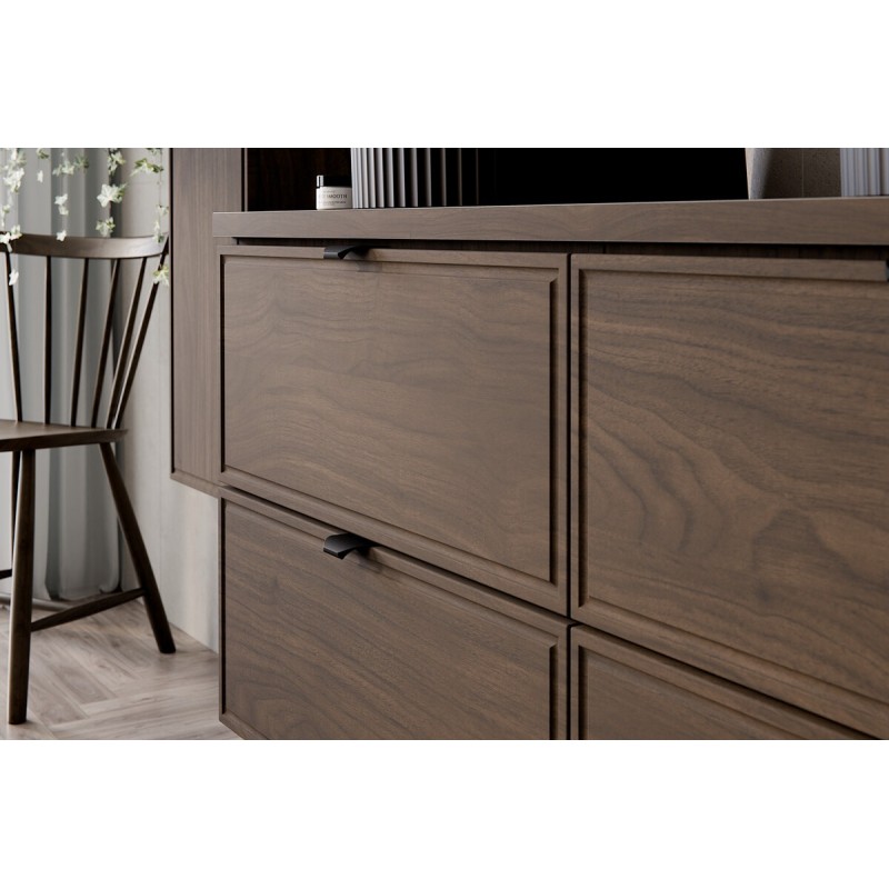 Dulap lavoar Terra Villa, MDF, PAL melaminat, maro nuc, 2 sertare, L.80 cm, TERRA VILLA 82-80-46-2S