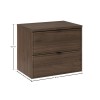 Set mobilier de baie Terra Villa, MDF, PAL melaminat, maro nuc, blat maro nuc, L.60 cm, SET-TEV B VILLA 60CM