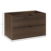 Dulap lavoar Terra Villa, MDF, PAL melaminat, maro nuc, 2 sertare, L.80 cm, TERRA VILLA 82-80-46-2S