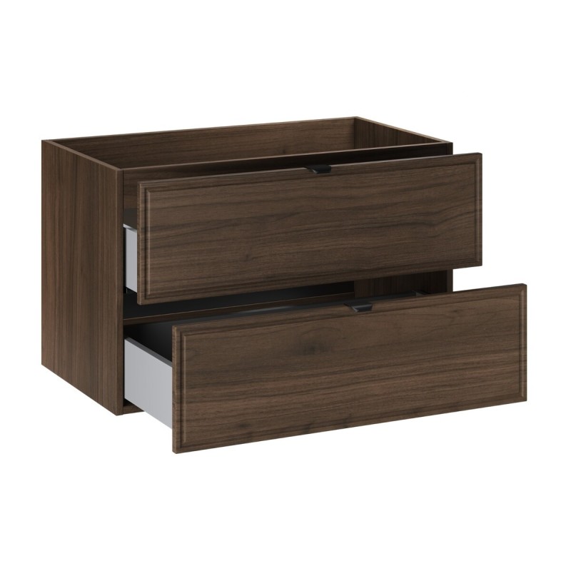 Dulap lavoar Terra Villa, MDF, PAL melaminat, maro nuc, 2 sertare, L.80 cm, TERRA VILLA 82-80-46-2S