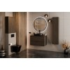 Dulap inalt Terra Villa, MDF, PAL melaminat, maro nuc, 1 usa, H.140 cm, TERRA VILLA 80-30-1D