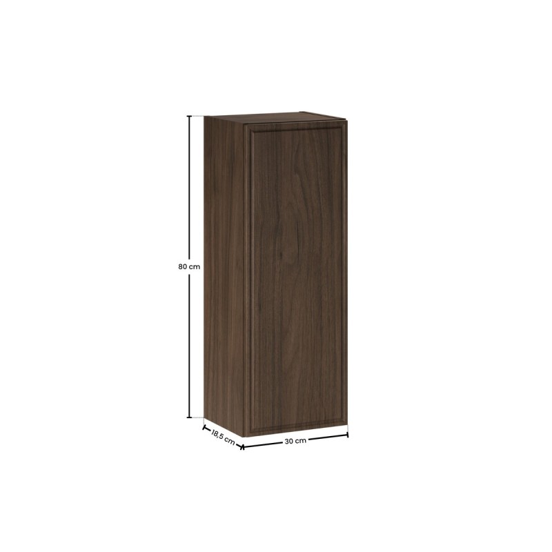 Semicoloana Terra Villa, MDF, PAL melaminat, maro nuc, 1 usa, H.80 cm, TERRA VILLA 81-30-1D
