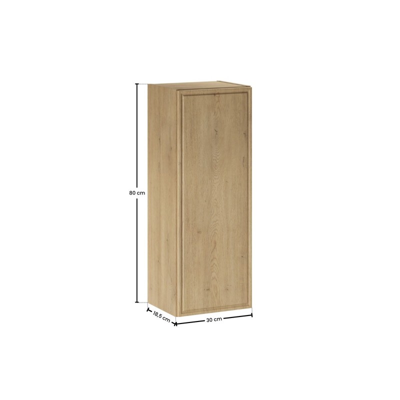 Semicoloana Terra Cremona, MDF, PAL melaminat, stejar cremona, 1 usa, H.80 cm, TERRA CREMONA 81-30-1D