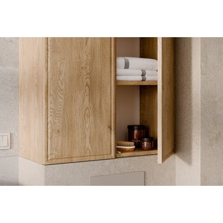 Semicoloana Terra Cremona, MDF, PAL melaminat, stejar cremona, 1 usa, H.80 cm, TERRA CREMONA 81-30-1D