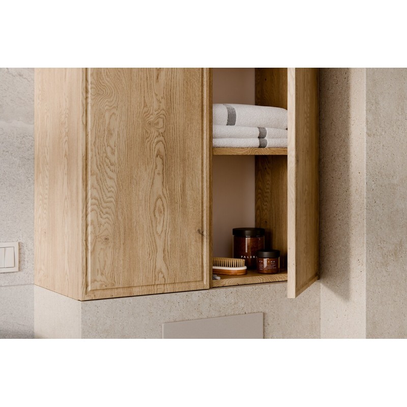 Semicoloana Terra Cremona, MDF, PAL melaminat, stejar cremona, 1 usa, H.80 cm, TERRA CREMONA 81-30-1D