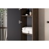 Dulap inalt Terra Villa, MDF, PAL melaminat, maro nuc, 1 usa, H.140 cm, TERRA VILLA 80-30-1D