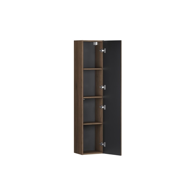 Dulap inalt Terra Villa, MDF, PAL melaminat, maro nuc, 1 usa, H.140 cm, TERRA VILLA 80-30-1D