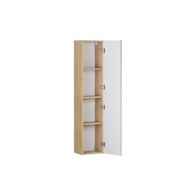 Dulap inalt Terra Cremona, MDF, PAL melaminat, stejar cremona, 1 usa, H.140 cm, TERRA CREMONA 80-30-1D