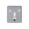 Oglinda Vega, metal, sticla, LED, 36W, alb neutru 4000K, IP44, H.80 cm, VEGA LU LED 65