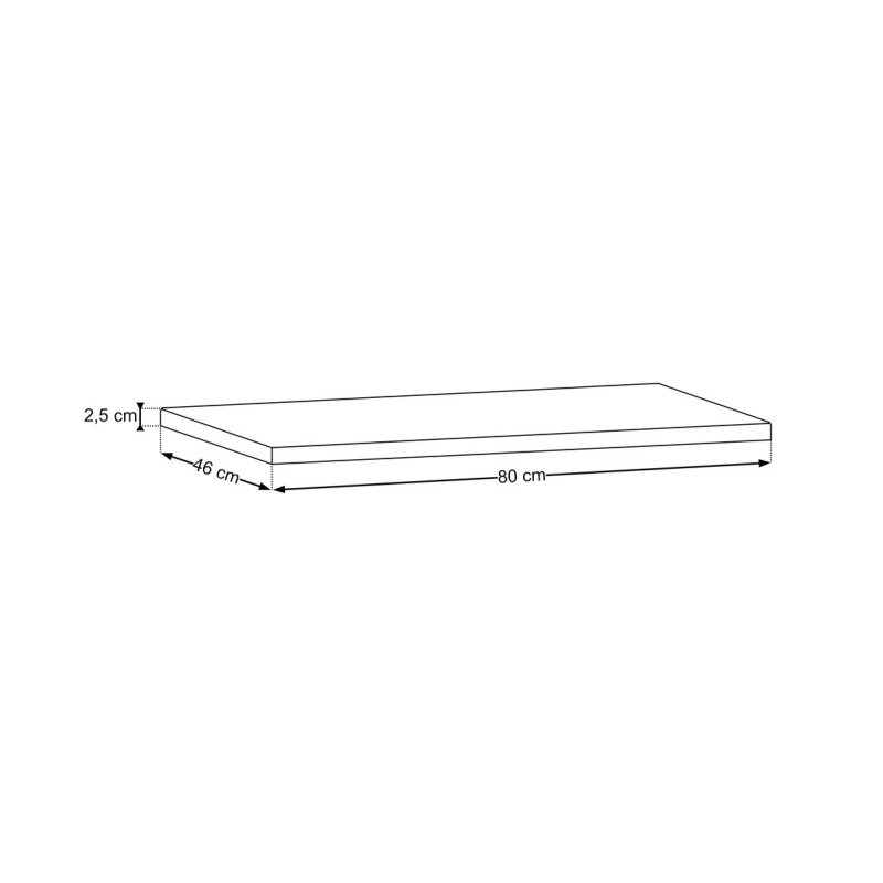 Blat Dorothy Ristretto, MDF, folie PVC, stejar ristretto, L.80 cm, RISTRETTO 89-80-46 M