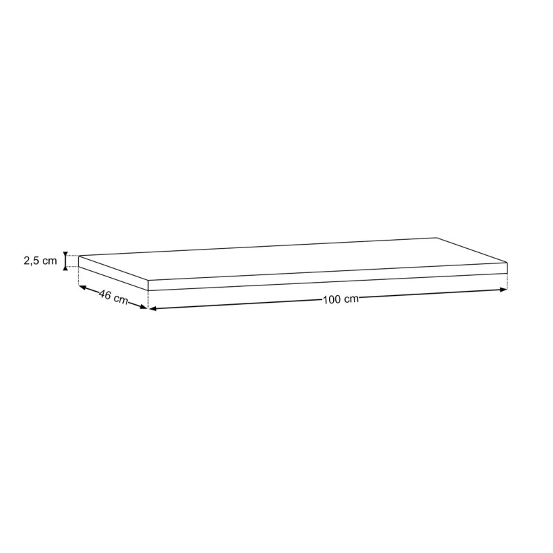 Blat Dorothy Ristretto, MDF, folie PVC, stejar ristretto, L.100 cm, RISTRETTO 89-100-46 M