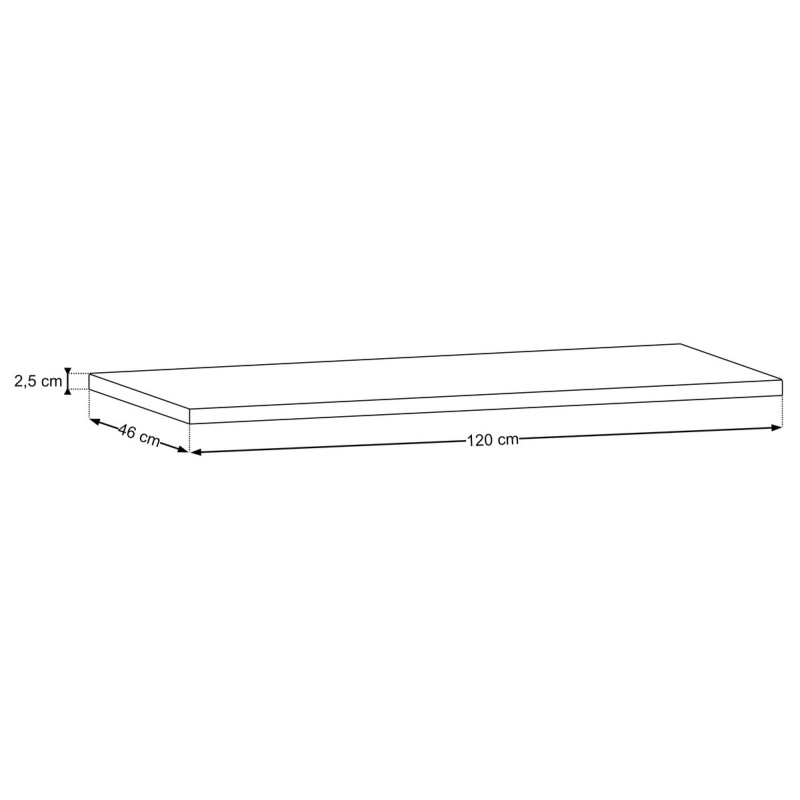 Blat Dorothy Ristretto, MDF, folie PVC, stejar ristretto, L.120 cm, RISTRETTO 89-120-46 M