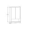 Dulap suspendat cu oglinda Dorothy Ristretto, MDF, PAL melaminat, stejar ristretto, 2 usi, L.60 cm, DOROTHY RISTRETTO 84-60-2D