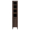Dulap inalt Dorothy Ristretto, MDF, PAL melaminat, stejar ristretto, 2 usi, H.205 cm, DOROTHY RISTRETTO 80-40-2D