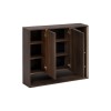 Dulap suspendat cu oglinda Dorothy Ristretto, MDF, PAL melaminat, stejar ristretto, 3 usi, L.100 cm, DOROTHY RISTRETTO 84-100-3D