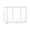 Dulap suspendat cu oglinda Dorothy Ristretto, MDF, PAL melaminat, stejar ristretto, 3 usi, L.120 cm, DOROTHY RISTRETTO 84-120-3D