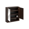 Dulap suspendat cu oglinda Dorothy Ristretto, MDF, PAL melaminat, stejar ristretto, 2 usi, L.80 cm, DOROTHY RISTRETTO 84-80-2D