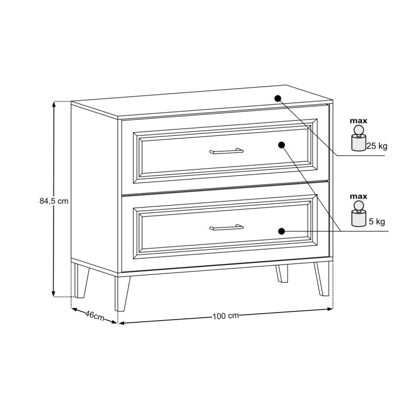 Set mobilier de baie Dorothy Ristretto, MDF, PAL melaminat, stejar ristretto, blat stejar ristretto, L.100 cm, SET-DOR B 100CM