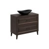 Set mobilier de baie Dorothy Ristretto, MDF, PAL melaminat, stejar ristretto, lavoar Lena, L.100 cm, SET-DOR B 100CM UN LENA