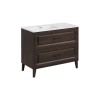 Set mobilier de baie Dorothy Ristretto, MDF, PAL melaminat, stejar ristretto, lavoar GO, L.100 cm, SET-DOR 100CM GO2