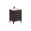 Set mobilier de baie Dorothy Ristretto, MDF, PAL melaminat, stejar ristretto, lavoar GO, L.60 cm, SET-DOR 60CM GO NB