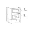 Set mobilier de baie Dorothy Ristretto, MDF, PAL melaminat, stejar ristretto, blat stejar ristretto, L.60 cm, SET-DOR B 60CM