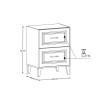 Dulap lavoar Dorothy Ristretto, MDF, PAL melaminat, stejar ristretto, 2 sertare, L.60 cm, DOROTHY RISTRETTO 82-60-46-2S